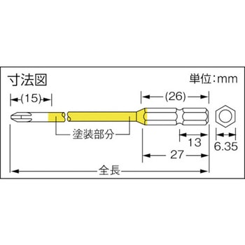 カラービット(段付・マグネット入り・10本組) ANEX