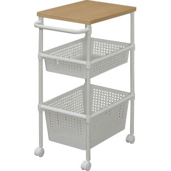 MKW-WT3W ウッドトップメタルポールワゴン アイリスオーヤマ 49017577