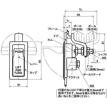 62 リフトアンドターンラッチ NBK(鍋屋バイテック会社)