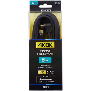 4K8K対応F型、L型プラグ S-4C サン電子