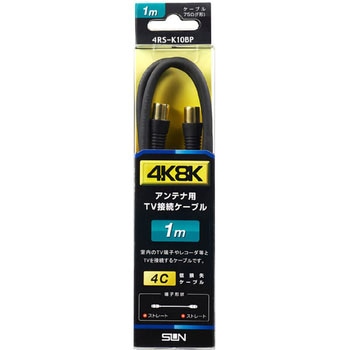 4K8K対応両側ストレートプラグ S-4C サン電子