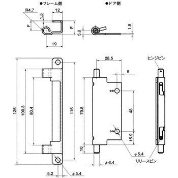 F6-(1・2・3) コンシールドヒンジ NBK(鍋屋バイテック会社)