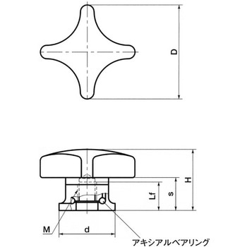 KJB パワー十字ノブ NBK(鍋屋バイテック会社)