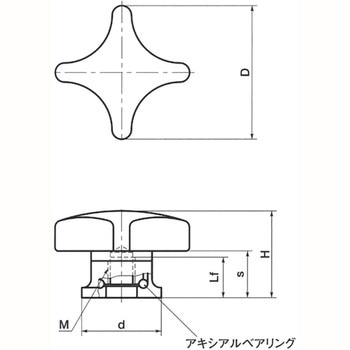 KJB パワー十字ノブ NBK(鍋屋バイテック会社)