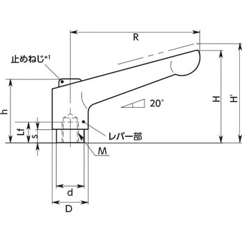 LDFS クランプレバー(めねじ) NBK(鍋屋バイテック会社)
