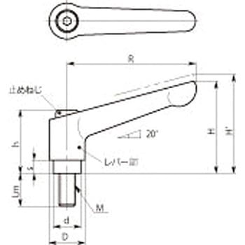LDM クランプレバー(おねじ) NBK(鍋屋バイテック会社)