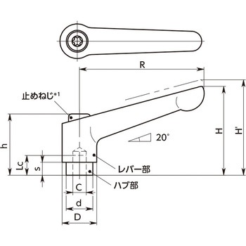 LDR クランプレバー(リーマ穴) NBK(鍋屋バイテック会社)