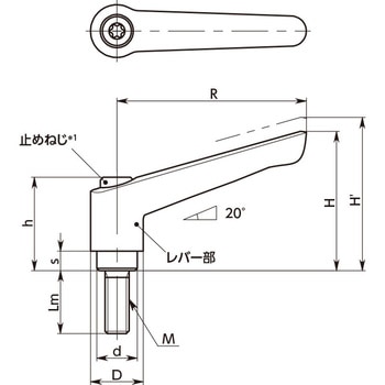LEMS クランプレバー(おねじ) NBK(鍋屋バイテック会社)