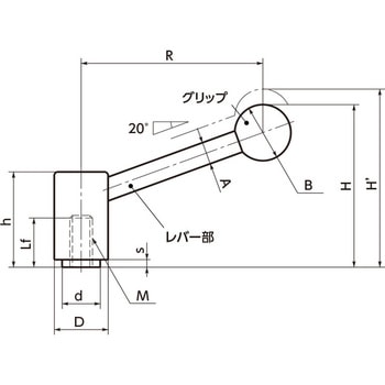LTF テンションレバー(めねじ) NBK(鍋屋バイテック会社)