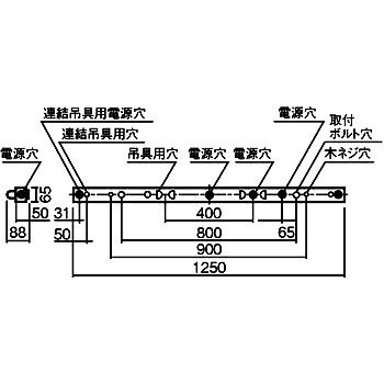 FSA41030UVPH9/FHF32EXNH x 1 蛍光灯笠なし型器具 FHF32形×1灯 Hfインバータ式 Panasonic(パナソニック) 49133875