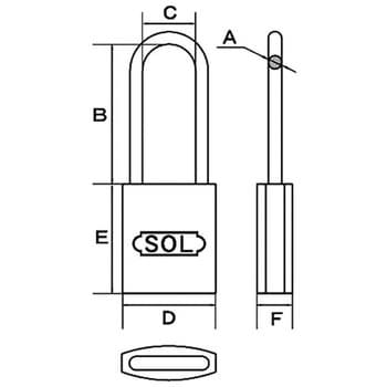 NO.2500-15 コンセントロック ツル長 1個 SOL HARD 【通販モノタロウ】