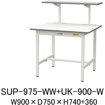 軽量作業台/耐荷重150kg_架台付_固定式H740_ワークテーブル150シリーズ 山金工業