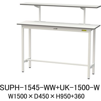 軽量作業台/耐荷重150kg_架台付_固定式H950_ワークテーブル150シリーズ 山金工業