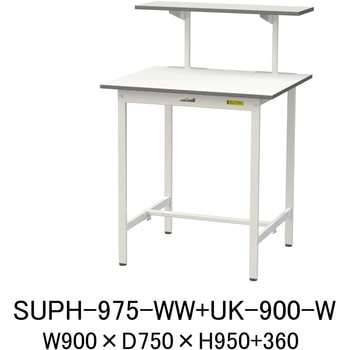 軽量作業台/耐荷重150kg_架台付_固定式H950_ワークテーブル150シリーズ 山金工業