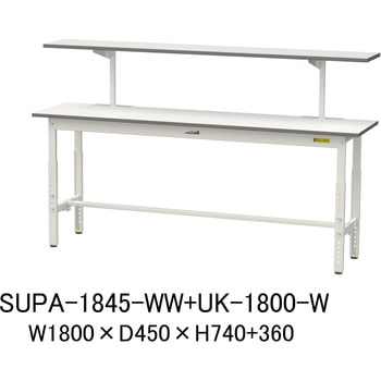 軽量作業台/耐荷重150kg_架台付_高さ調整H600～900_ワークテーブル150シリーズ 山金工業