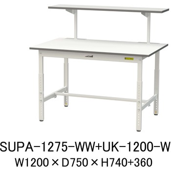 軽量作業台/耐荷重150kg_架台付_高さ調整H600～900_ワークテーブル150シリーズ 山金工業