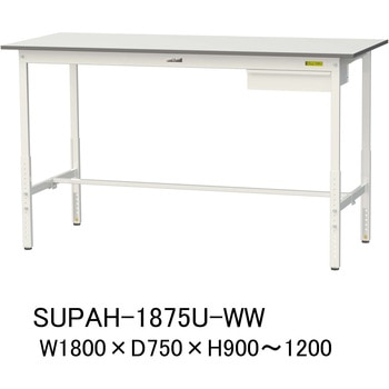 軽量作業台/耐荷重150kg_引き出し付_高さ調整H900～1200_ワークテーブル150シリーズ 山金工業