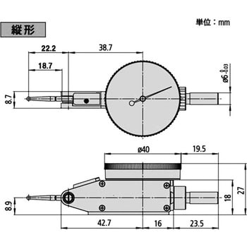 Ti 153hx テストインジケータ てこ式ダイヤルゲージ Ti ミツトヨ Mitutoyo 目量 0 01mm 測定範囲 1 5mm 戻り誤差 5mm 測定力 0 4以下 N 513 426 10h 通販モノタロウ