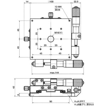 TAM XY軸アルミクロスローラステージ NBK(鍋屋バイテック会社)