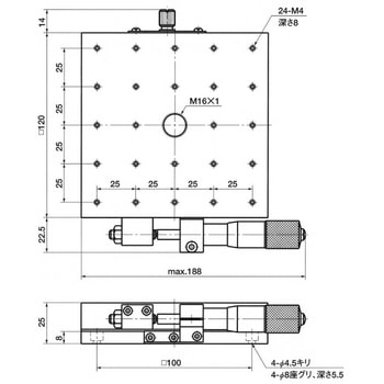 TAM X軸アルミクロスローラステージ NBK(鍋屋バイテック会社)