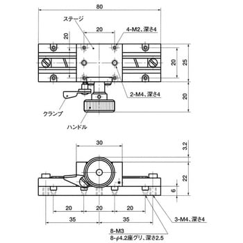 TAR-2581 TAR 小型X軸ラックピニオンステージ 1個 鍋屋バイテック(NBK