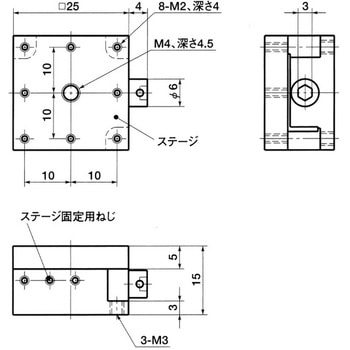 TAS 小型X軸ブロックステージ NBK(鍋屋バイテック会社)