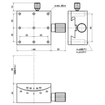 TGOH X軸ゴニオステージ NBK(鍋屋バイテック会社)