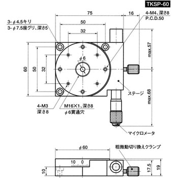 TKSP/TAKS 粗微動回転ステージ NBK(鍋屋バイテック会社)
