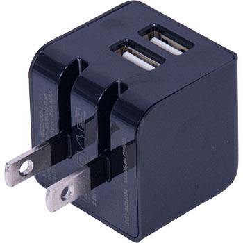 USB2ポート AC充電器 ナカバヤシ
