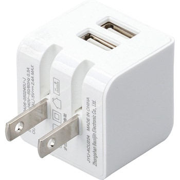 USB2ポート AC充電器 ナカバヤシ