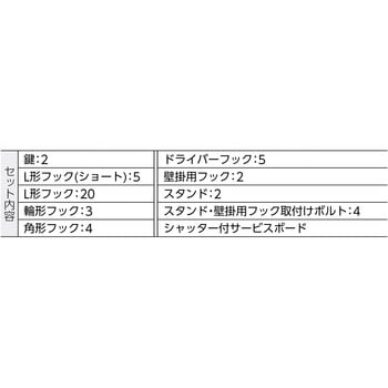 C50B シャッター付サービスボード(ハーフタイプ) 1セット トネ TONE