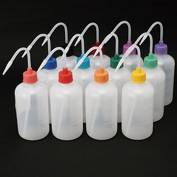 NT洗瓶 カラーcap 細口 500mL 安元化成
