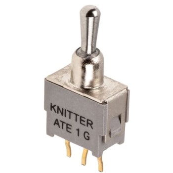 KNITTER-SWITCH トグルスイッチ (On)-Off-(On) 単極双投(SPDT) KNITTER-SWITCH