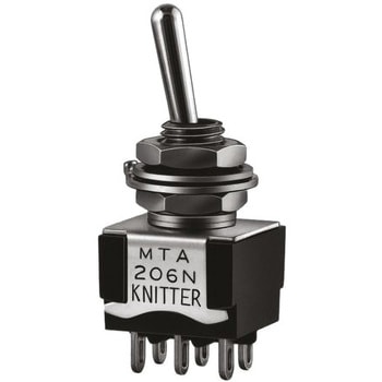 KNITTER-SWITCH トグルスイッチ (On)-On 双極双投(DPDT) KNITTER-SWITCH