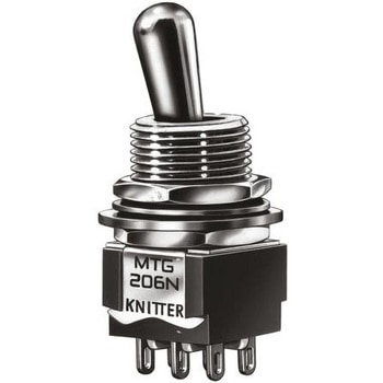 KNITTER-SWITCH トグルスイッチ On-Off-On 双極双投(DPDT) KNITTER-SWITCH