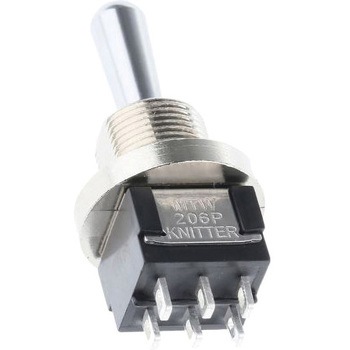 KNITTER-SWITCH トグルスイッチ On-Off-On 双極双投(DPDT) KNITTER-SWITCH