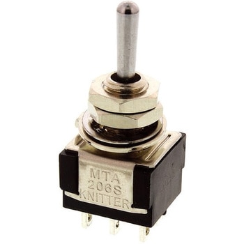 KNITTER-SWITCH トグルスイッチ On-On-On 双極双投(DPDT) KNITTER-SWITCH