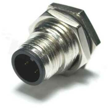 M12A-04PMMS-SF8002 M12 PANEL SOLDER CONN AMPHENOL 49477156