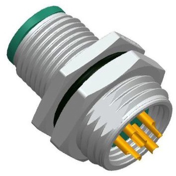 M12A-04PMMS-SH8001 M12 PANEL SOLDER CONN AMPHENOL 49477165