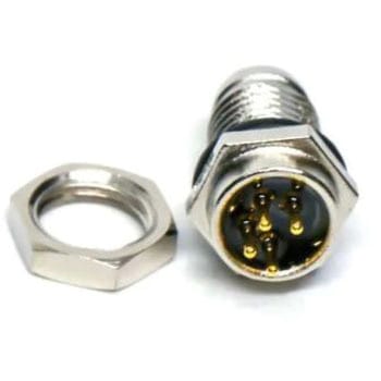 M8 CONN PANEL SCREW 4PIN M CONN M PIN AMPHENOL