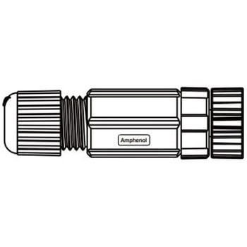 M8P CONN ASSY SCREW 4PIN F CONN F PIN - AMPHENOL