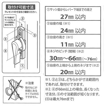 ダイヤル式窓の鍵 ヒナカ(日中製作所)