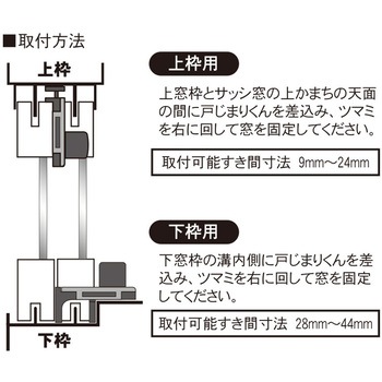 戸じまりくんライト 上下安全セット ヒナカ(旧:日中製作所)