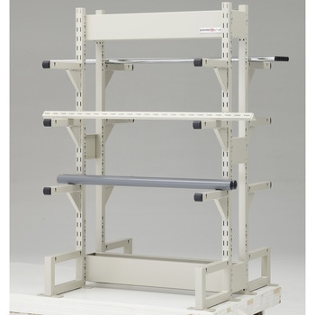 ボルトレス長尺保管棚(150kg/アーム) 複式基本 高さ2400mm TRUSCO
