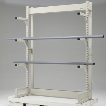 ボルトレス長尺保管棚(300Kg/アーム) 単式基本 高さ2100mm TRUSCO