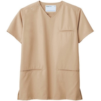 作業服 メディカルウェア ベルデクセル 男女兼用 セットアップスクラブ VEM6001上 ベージュ 3L ミドリ安全