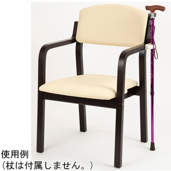 エコノチェア ウッディ 抗ウィルスコーティング ダークフレーム アイボリー オフィス・ラボ