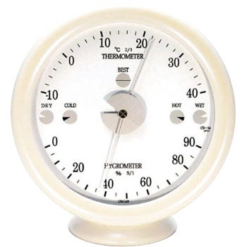 CR-24W 快適計付き温湿度計サーモキーパー クレセル 49696045