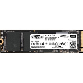 crucial CT500P1SSD8JP M.2 SSD 500GBPC/タブレット