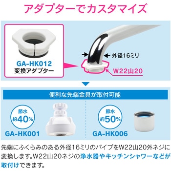 GA-HK012 ガオナ 変換アダプター 浄水器取付用 GAONA(ガオナ) 取付ねじ